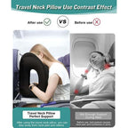 ✈️ Inflatable Travel Pillow | 360° Support – Soft Flocking, Quick Inflate, Compact