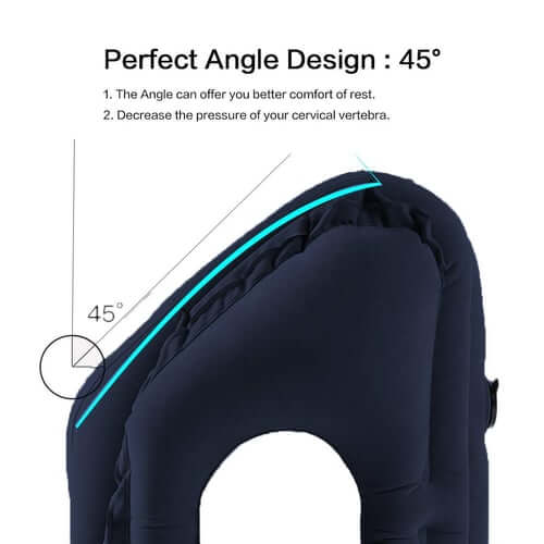 ✈️ Inflatable Travel Pillow | 360° Support – Soft Flocking, Quick Inflate, Compact