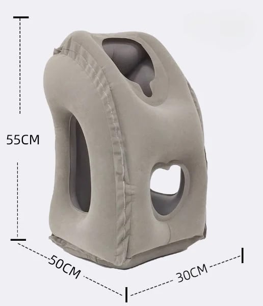 ✈️ Inflatable Travel Pillow | 360° Support – Soft Flocking, Quick Inflate, Compact
