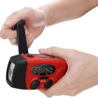 ⚠️When Power Goes Out, Stay Connected! Portable Solar Hand Crank Emergency Radio with Weather Alerts & Phone Charger