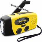 ⚠️When Power Goes Out, Stay Connected! Portable Solar Hand Crank Emergency Radio with Weather Alerts & Phone Charger