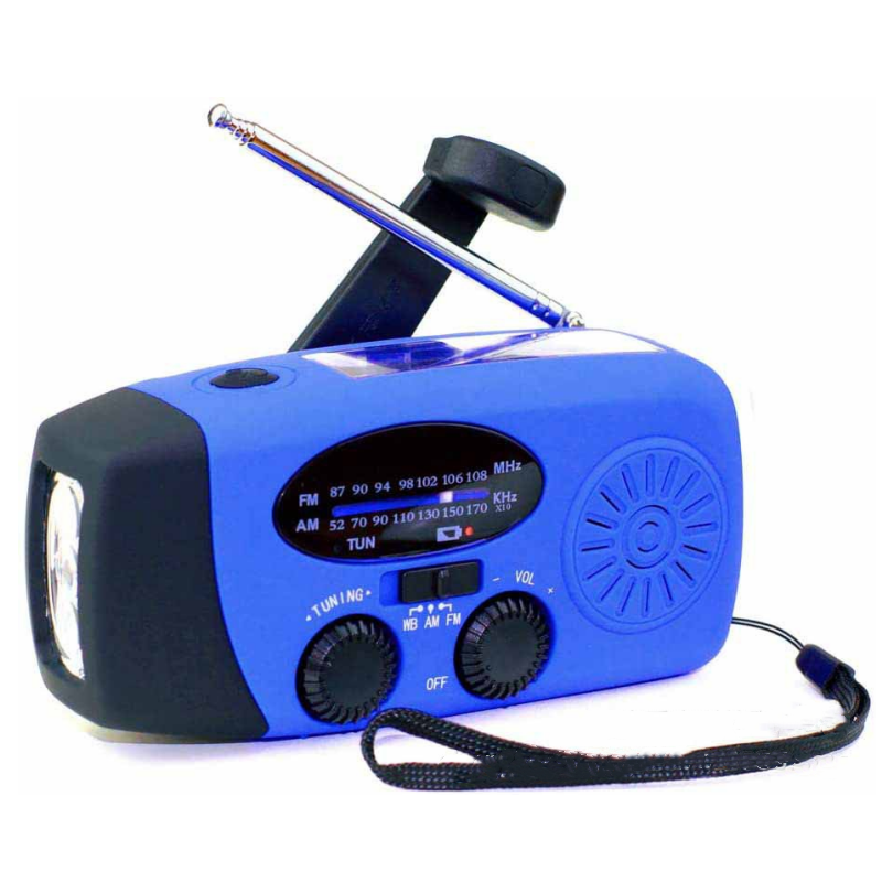 ⚠️When Power Goes Out, Stay Connected! Portable Solar Hand Crank Emergency Radio with Weather Alerts & Phone Charger