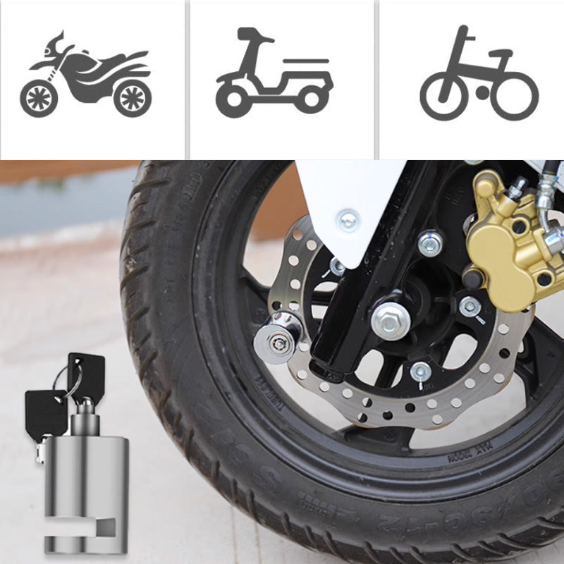 Scared Of Your Bike Getting Stolen? Heavy-Duty Steel Disc Brake Lock, Secure Anti-Theft Protection For Motorcycles & Scooters