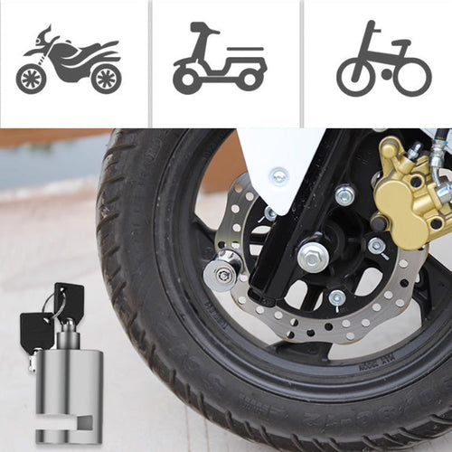 Scared Of Your Bike Getting Stolen? Heavy-Duty Steel Disc Brake Lock, Secure Anti-Theft Protection For Motorcycles & Scooters