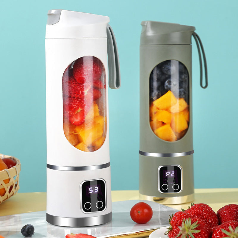 🔥LIMITED TIME 49% OFF! 🍊🥤450ml Wireless Portable Blender, LED Digital Display, Dual Lids, 30 Second Quick Mixing
