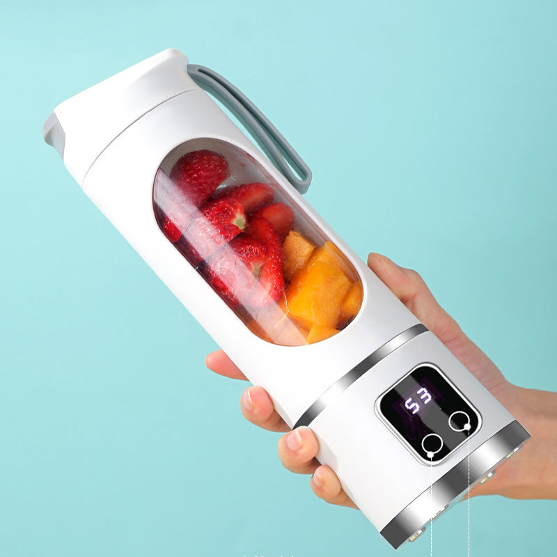 🔥LIMITED TIME 49% OFF! 🍊🥤450ml Wireless Portable Blender, LED Digital Display, Dual Lids, 30 Second Quick Mixing