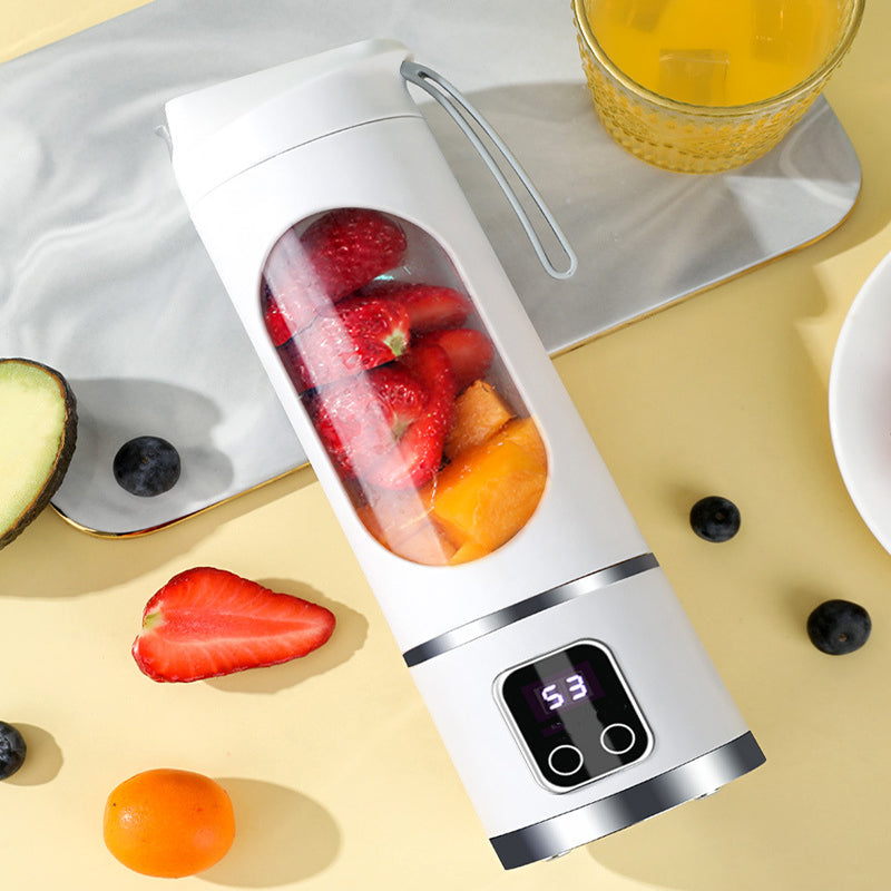 🔥LIMITED TIME 49% OFF! 🍊🥤450ml Wireless Portable Blender, LED Digital Display, Dual Lids, 30 Second Quick Mixing
