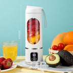🔥LIMITED TIME 49% OFF! 🍊🥤450ml Wireless Portable Blender, LED Digital Display, Dual Lids, 30 Second Quick Mixing