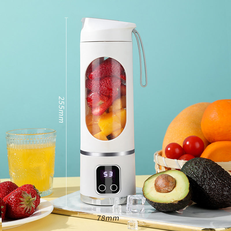 🔥LIMITED TIME 49% OFF! 🍊🥤450ml Wireless Portable Blender, LED Digital Display, Dual Lids, 30 Second Quick Mixing