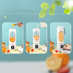 🔥LIMITED TIME 49% OFF! 🍊🥤450ml Wireless Portable Blender, LED Digital Display, Dual Lids, 30 Second Quick Mixing