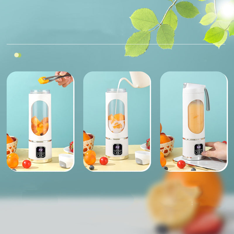 🔥LIMITED TIME 49% OFF! 🍊🥤450ml Wireless Portable Blender, LED Digital Display, Dual Lids, 30 Second Quick Mixing