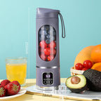 🔥LIMITED TIME 49% OFF! 🍊🥤450ml Wireless Portable Blender, LED Digital Display, Dual Lids, 30 Second Quick Mixing