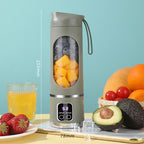 🔥LIMITED TIME 49% OFF! 🍊🥤450ml Wireless Portable Blender, LED Digital Display, Dual Lids, 30 Second Quick Mixing