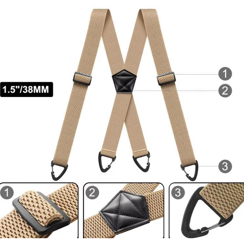 📢Special Offer !! ⏰Men's X-Back Suspenders with Hook Clips