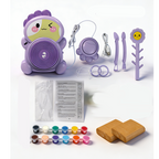 🔥Limited-Time 49% OFF! Kids Electric Pottery Wheel Kit with Foot Pedal, Air Dry Clay & Paints | Fun Creative Art Craft Set for Children