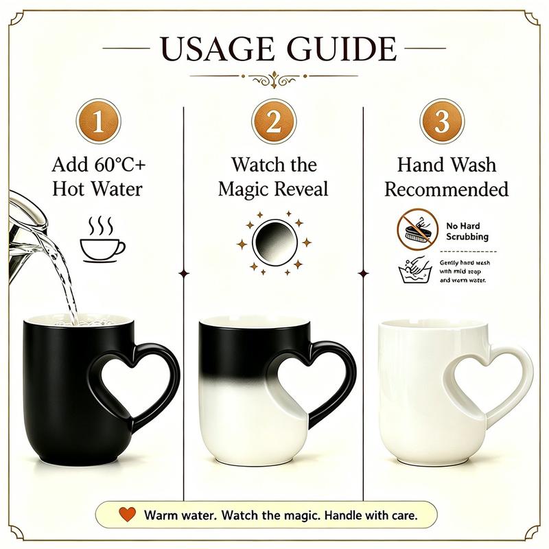 🔥50% OFF! Valentine’s Color Changing Mug with Heart Handle ☕
