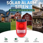 🚨 Worried About Backyard Safety? Solar Motion Alarm 110dB Loud Siren & IP55 Waterproof