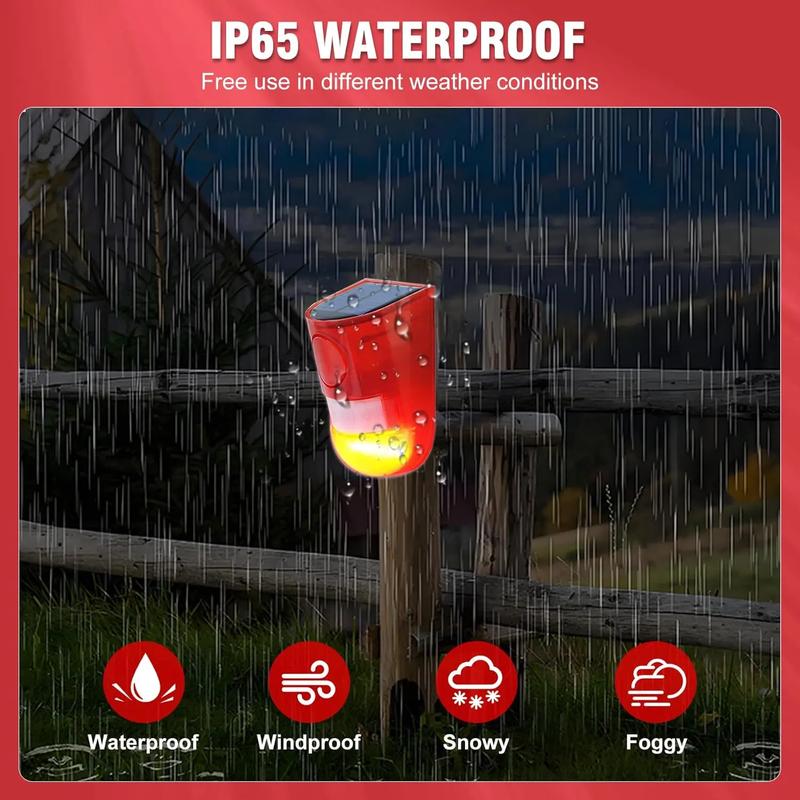 🚨 Worried About Backyard Safety? Solar Motion Alarm 110dB Loud Siren & IP55 Waterproof