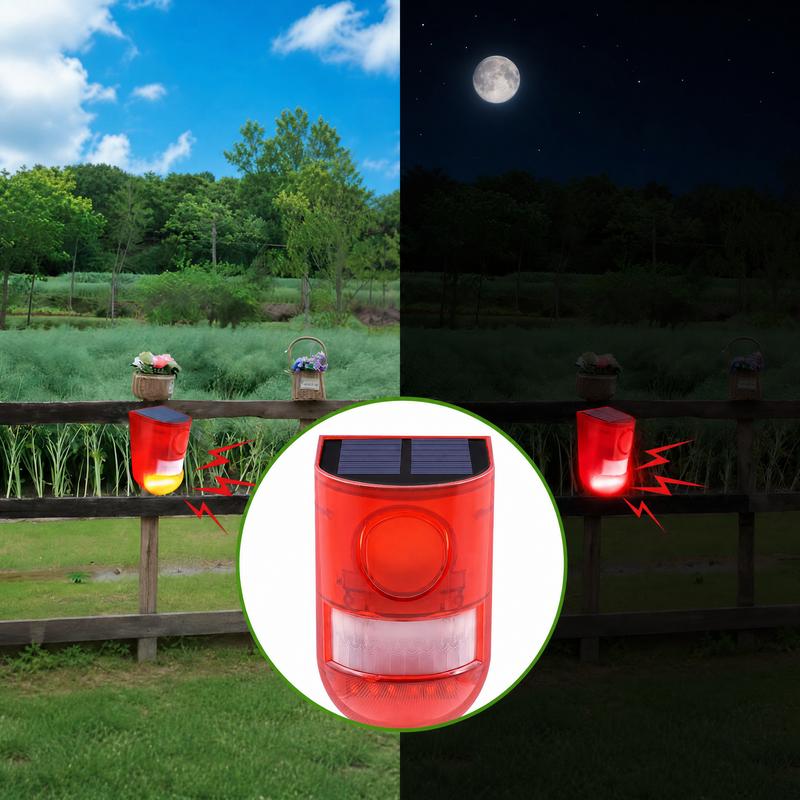 🚨 Worried About Backyard Safety? Solar Motion Alarm 110dB Loud Siren & IP55 Waterproof