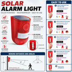 🚨 Worried About Backyard Safety? Solar Motion Alarm 110dB Loud Siren & IP55 Waterproof