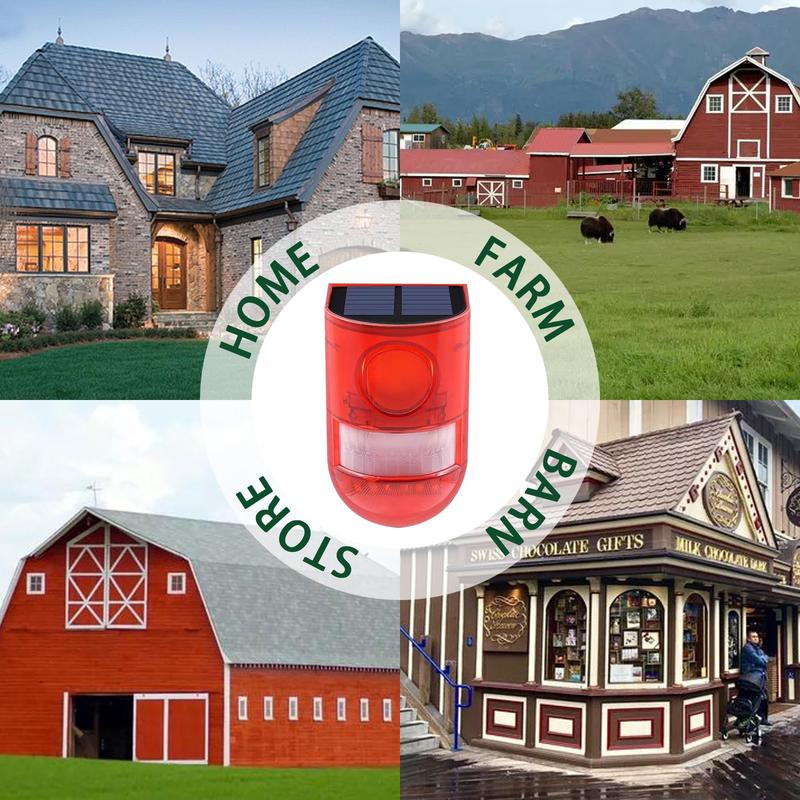 🚨 Worried About Backyard Safety? Solar Motion Alarm 110dB Loud Siren & IP55 Waterproof