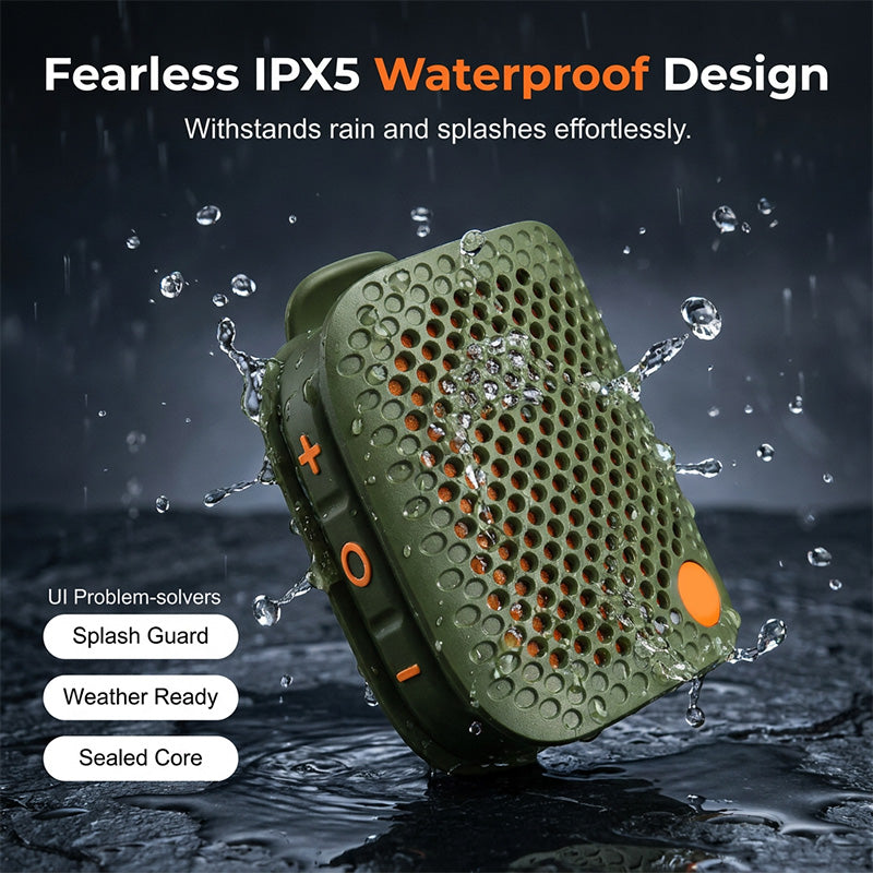 🔥LIMITED TIME 49% OFF! 🎵Mini Portable Bluetooth Speaker, TWS Stereo Pairing, IPX5 Waterproof Wireless Speaker for Outdoor, Shower & Travel