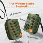 🔥LIMITED TIME 49% OFF! 🎵Mini Portable Bluetooth Speaker, TWS Stereo Pairing, IPX5 Waterproof Wireless Speaker for Outdoor, Shower & Travel