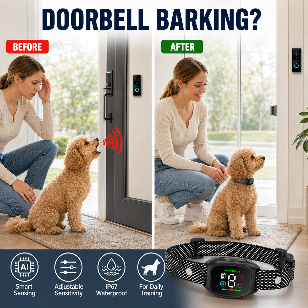 🐶 Stop Excessive Barking! Smart Anti Bark Collar, No False Triggers