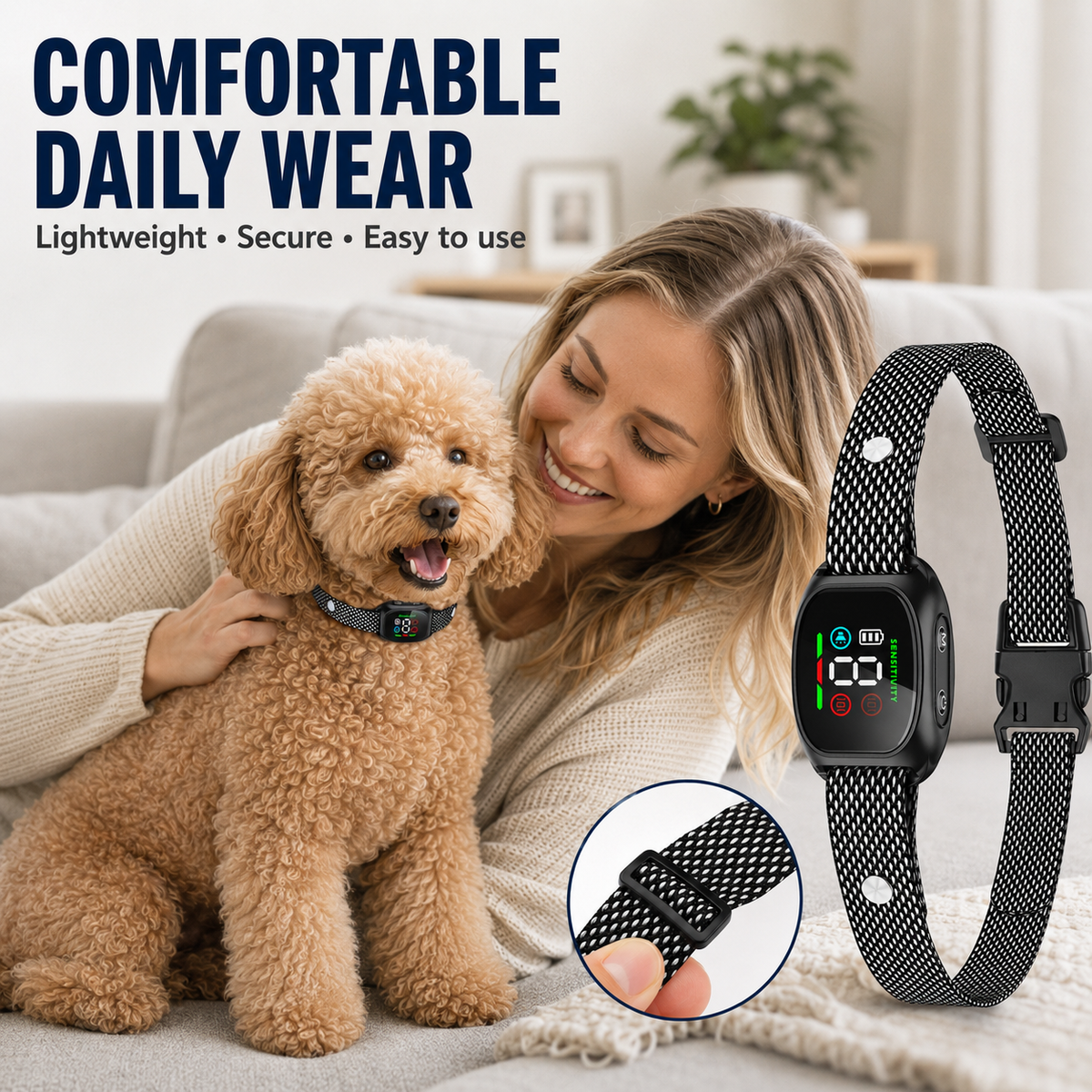 🐶 Stop Excessive Barking! Smart Anti Bark Collar, No False Triggers