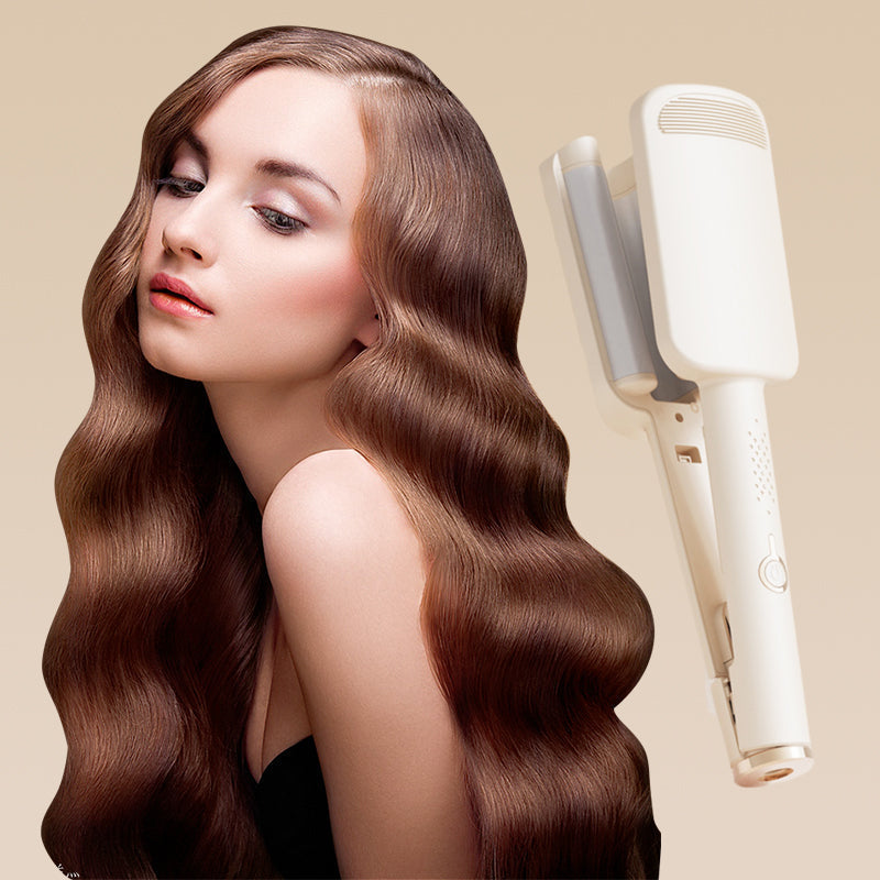 💈Get Gorgeous Wavy Hair At Home! Wavy Curling Iron – Salon Shine & Heat Protection ✨