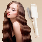 💈Get Gorgeous Wavy Hair At Home! Wavy Curling Iron – Salon Shine & Heat Protection ✨