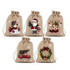 🎄🎁 Ditch Disposable Wrapping Paper! Special Offer Reusable Festive Drawstring Gift Bags