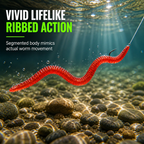 ⏰Buy 3  Get 2 Free 🔥 Simulation Earthworm Soft Fishing Lures Shrimp Scented Artificial Worm Baits for Freshwater and Saltwater Pack of 50 or 100