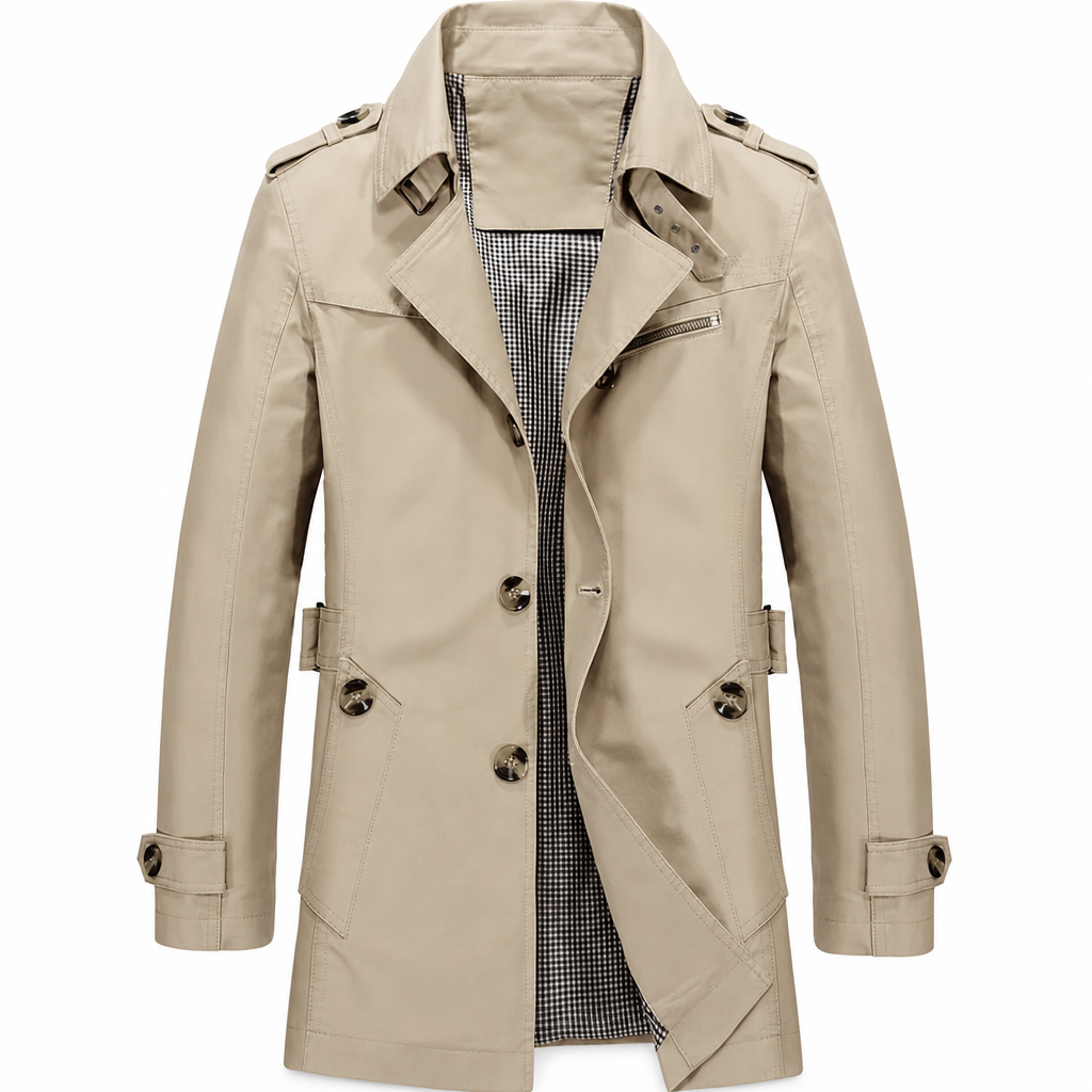 Men's cotton outerwear design detail