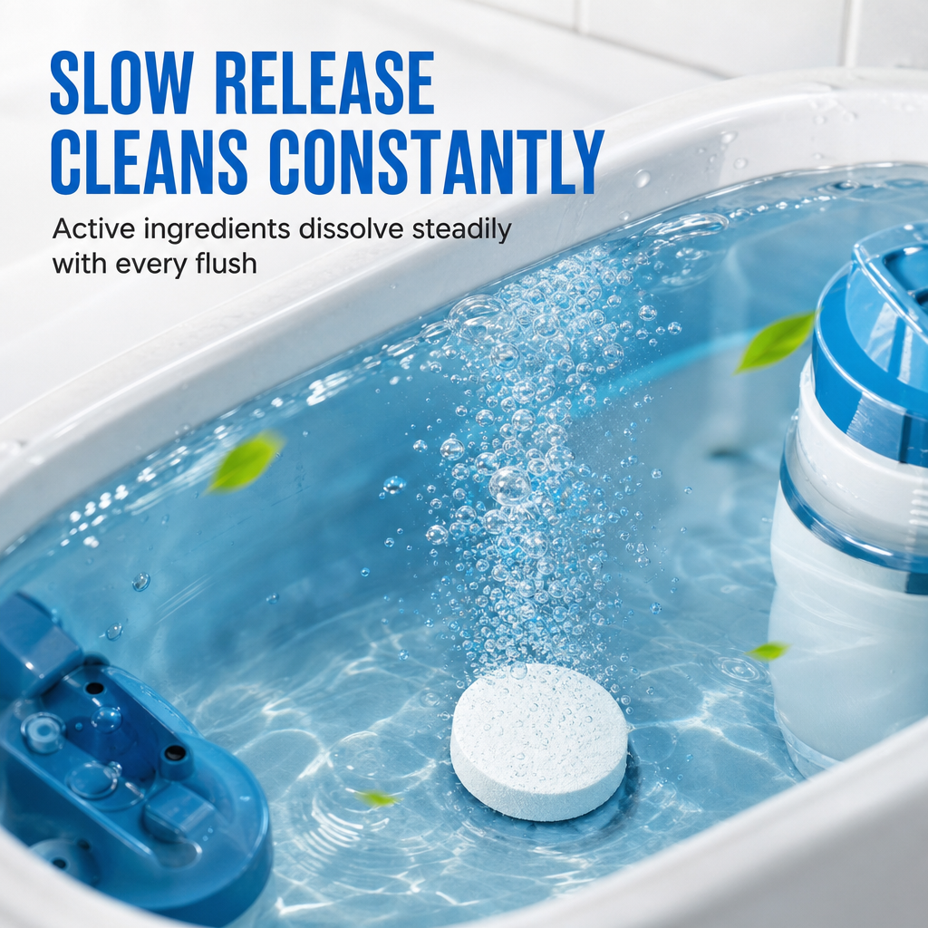 🔥BUY 3 GET 2 FREE🔥20 Pack White Round Effervescent Toilet Tank Freshener and Deodorizer Tablets