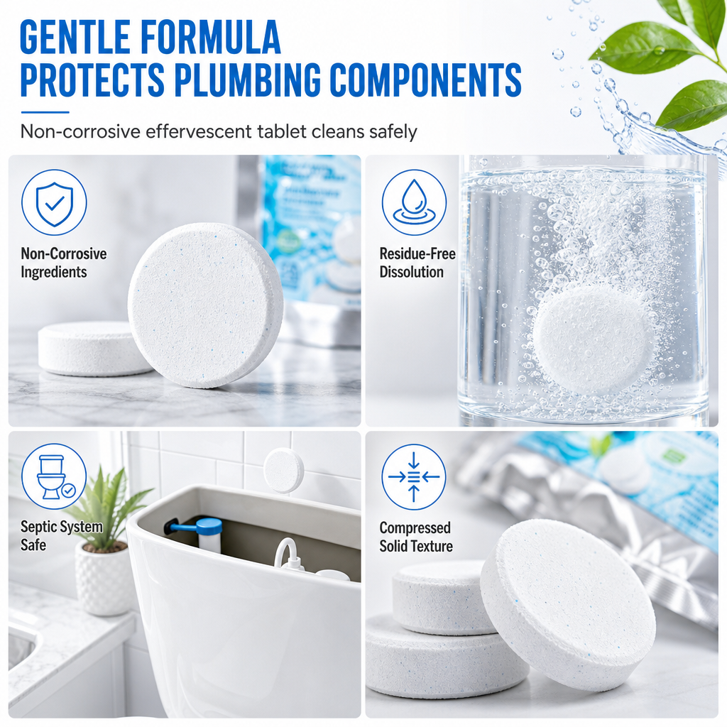 🔥BUY 3 GET 2 FREE🔥20 Pack White Round Effervescent Toilet Tank Freshener and Deodorizer Tablets