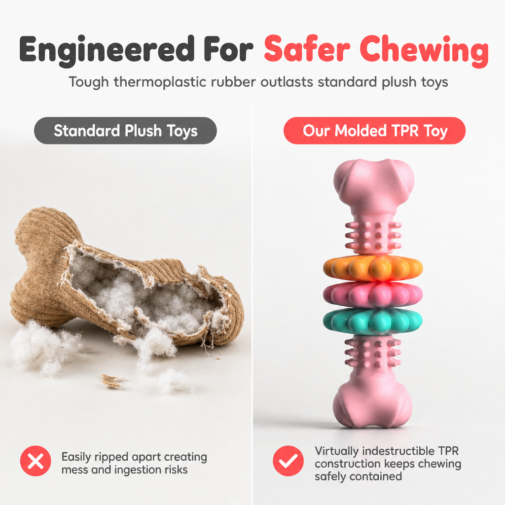 🦴 Stop Destructive Chewing! Durable Bone Dog Chew Toy For Large Dogs
