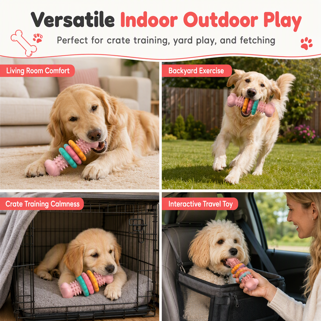 🦴 Stop Destructive Chewing! Durable Bone Dog Chew Toy For Large Dogs