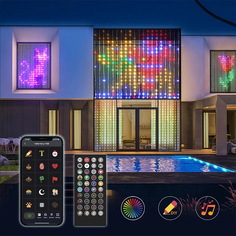 ✨ LED CURTAIN STRING LIGHTS