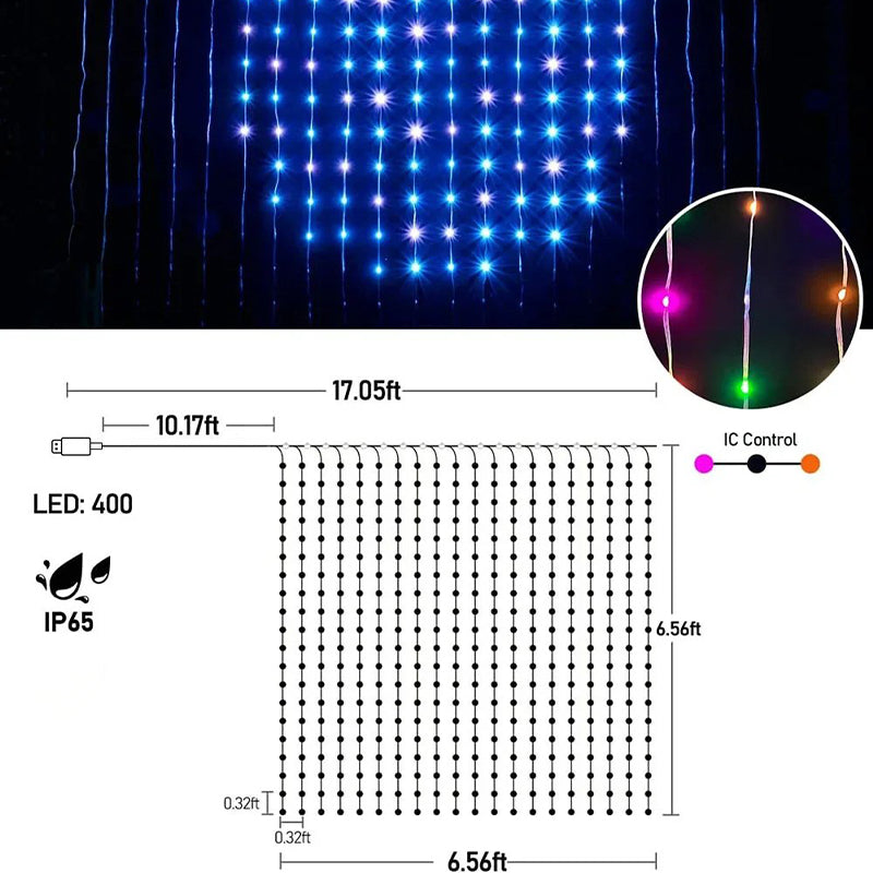 ✨ LED CURTAIN STRING LIGHTS
