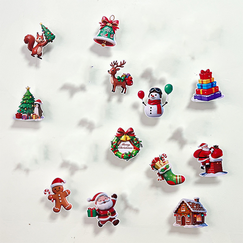 🎄 Want Easy Festive Home Decor? LED Light-Up Christmas Wall Decals, No Mess