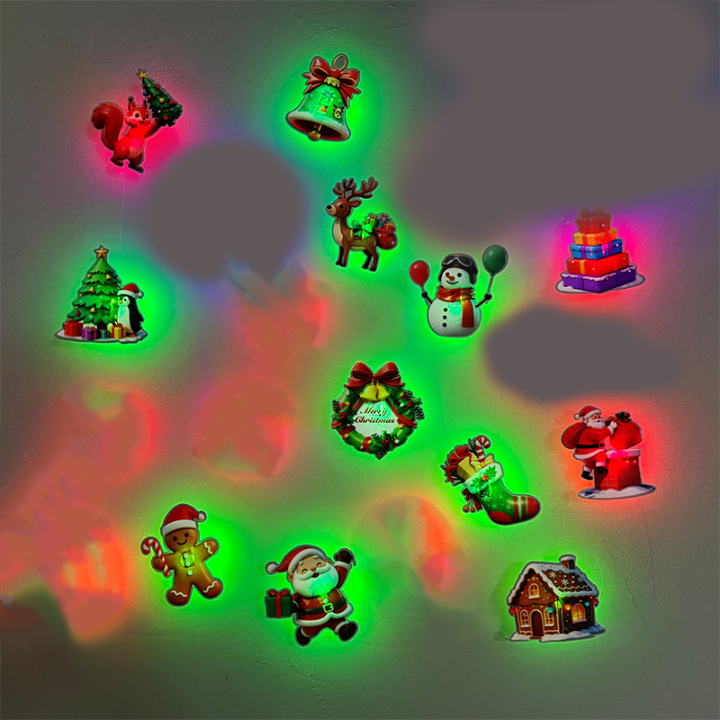 🎄 Want Easy Festive Home Decor? LED Light-Up Christmas Wall Decals, No Mess