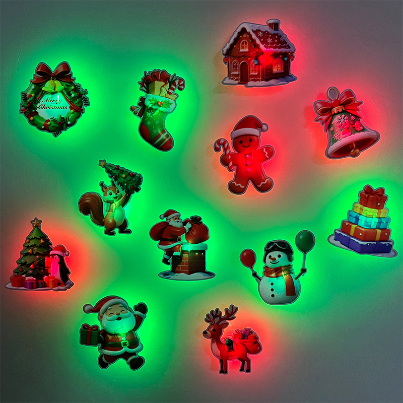 🎄 Want Easy Festive Home Decor? LED Light-Up Christmas Wall Decals, No Mess