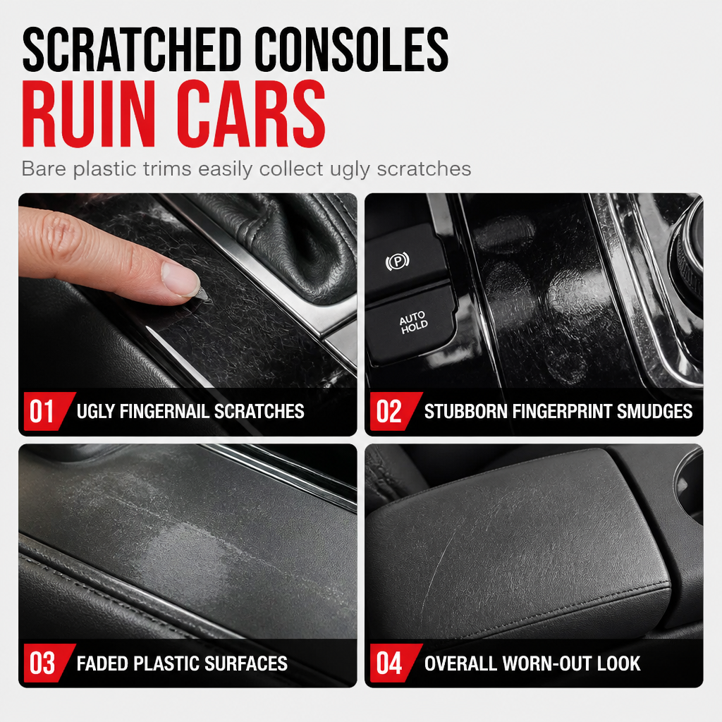🚗 Protect Your Dash! 3D/6D Carbon Fiber Interior Film, Self‑Adhesive Car Wrap
