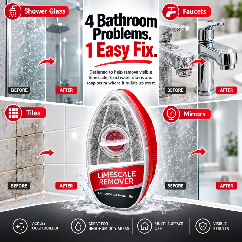 🧼 Limescale Remover Bathroom Cleaning Brush