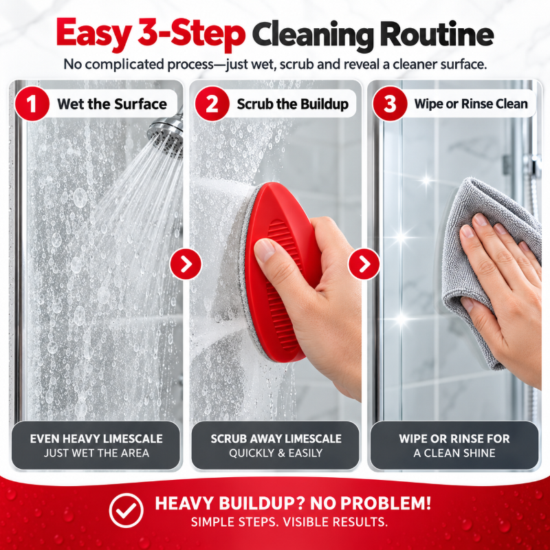 🧼 Limescale Remover Bathroom Cleaning Brush