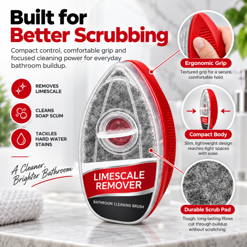 🧼 Limescale Remover Bathroom Cleaning Brush