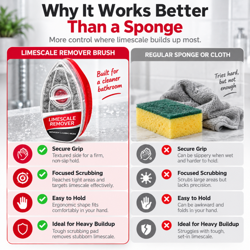🧼 Limescale Remover Bathroom Cleaning Brush