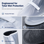 🌧️ Keep Shoes Dry! Reusable High‑Top Rain Shoe Covers, Non‑Slip
