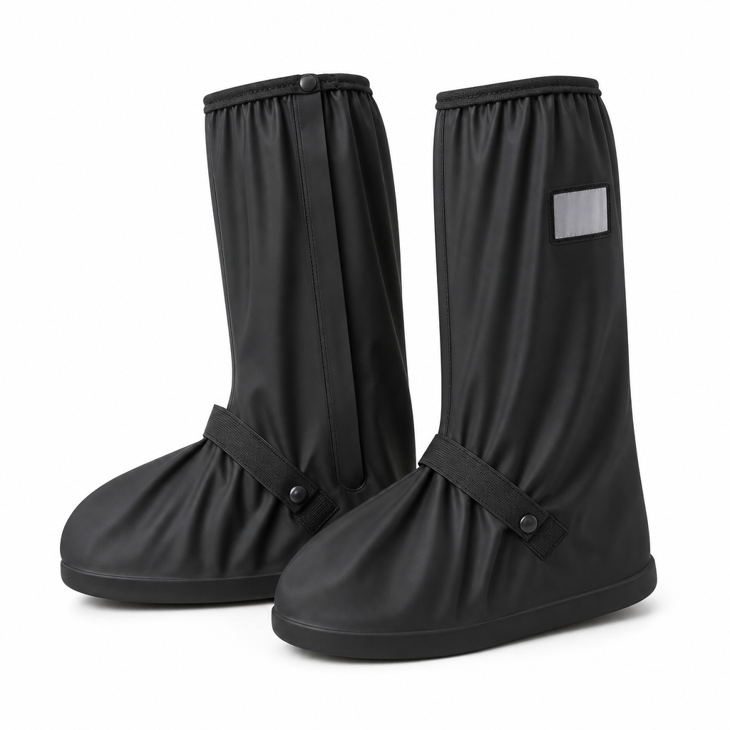🌧️ Keep Shoes Dry! Reusable High‑Top Rain Shoe Covers, Non‑Slip